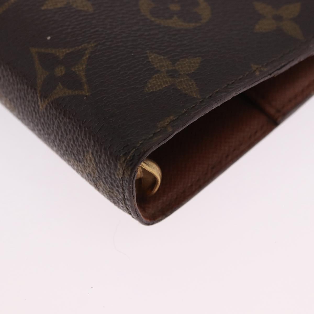 LOUIS VUITTON Monogram Agenda GM Day Planner Cover R20006 LV Auth SW2681