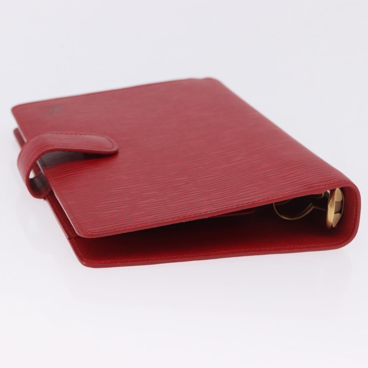 LOUIS VUITTON Epi Agenda MM Day Planner Cover Red R20047 LV Auth SW2682