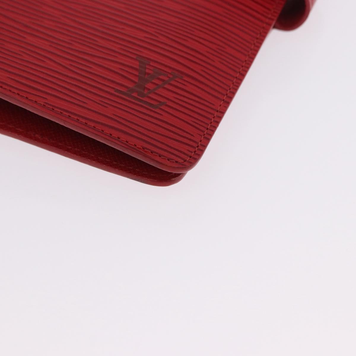 LOUIS VUITTON Epi Agenda MM Day Planner Cover Red R20047 LV Auth SW2682