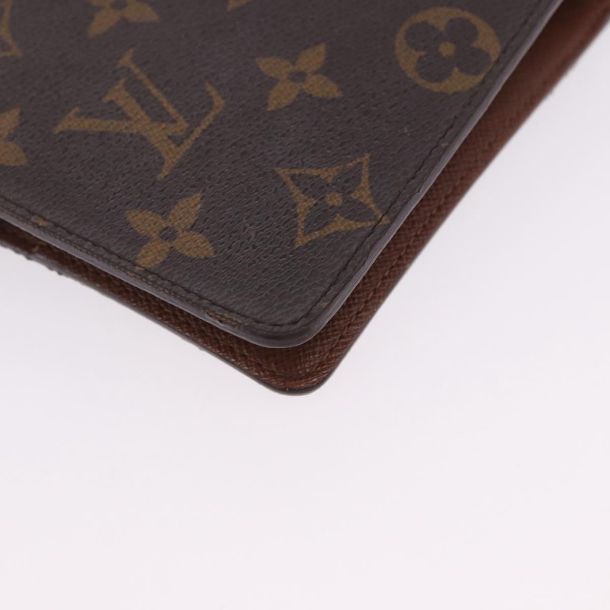 LOUIS VUITTON Monogram Agenda MM Day Planner Cover R20105 LV Auth SW2683