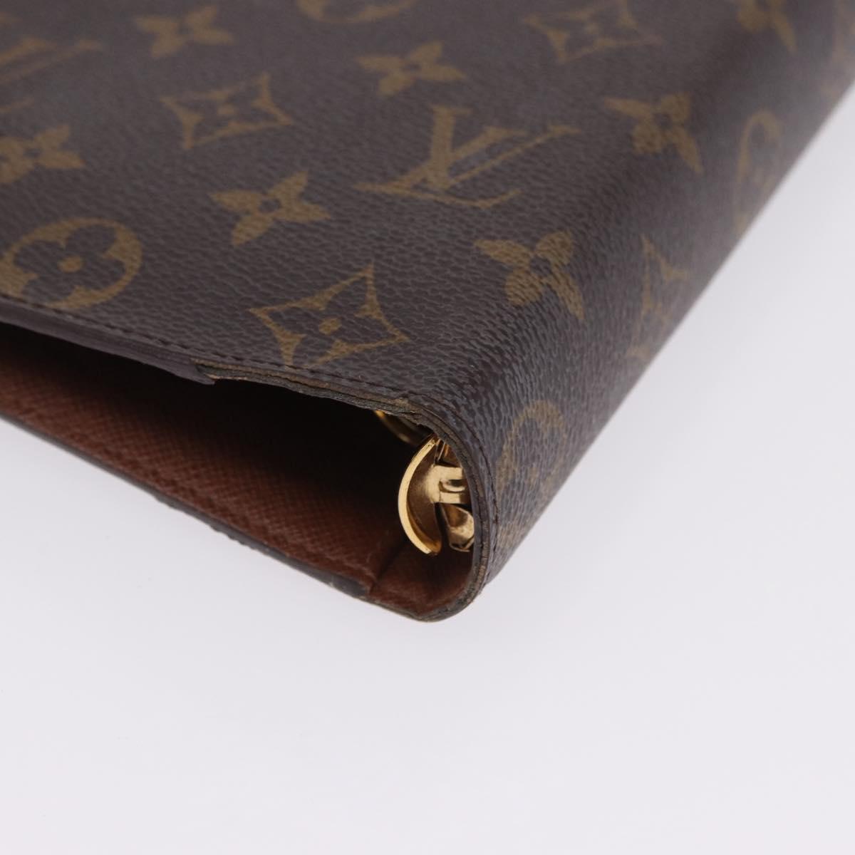 LOUIS VUITTON Monogram Agenda MM Day Planner Cover R20105 LV Auth SW2683