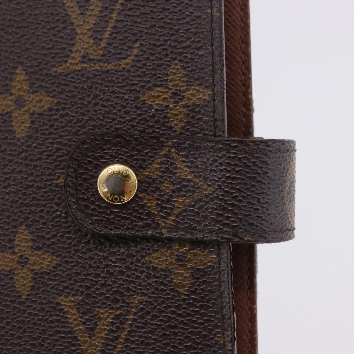 LOUIS VUITTON Monogram Agenda MM Day Planner Cover R20105 LV Auth SW2683