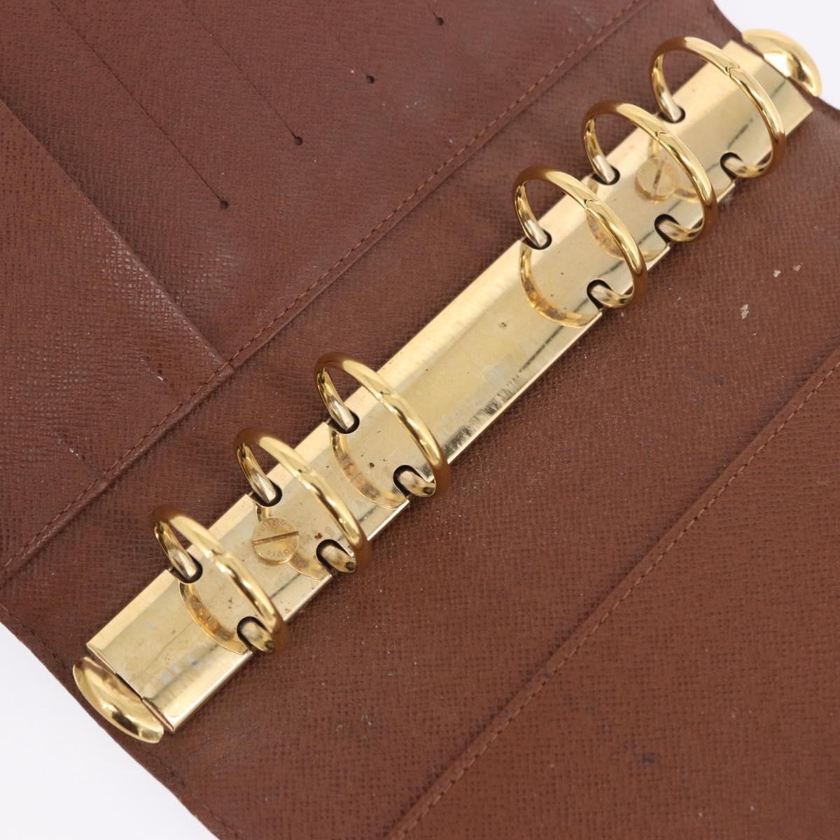 LOUIS VUITTON Monogram Agenda MM Day Planner Cover R20105 LV Auth SW2683