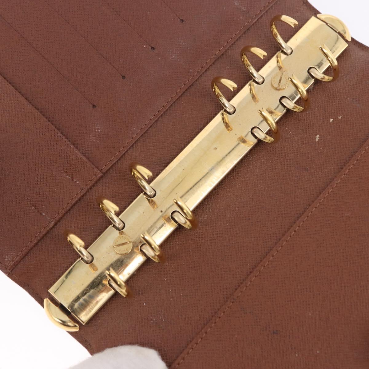 LOUIS VUITTON Monogram Agenda MM Day Planner Cover R20105 LV Auth SW2683