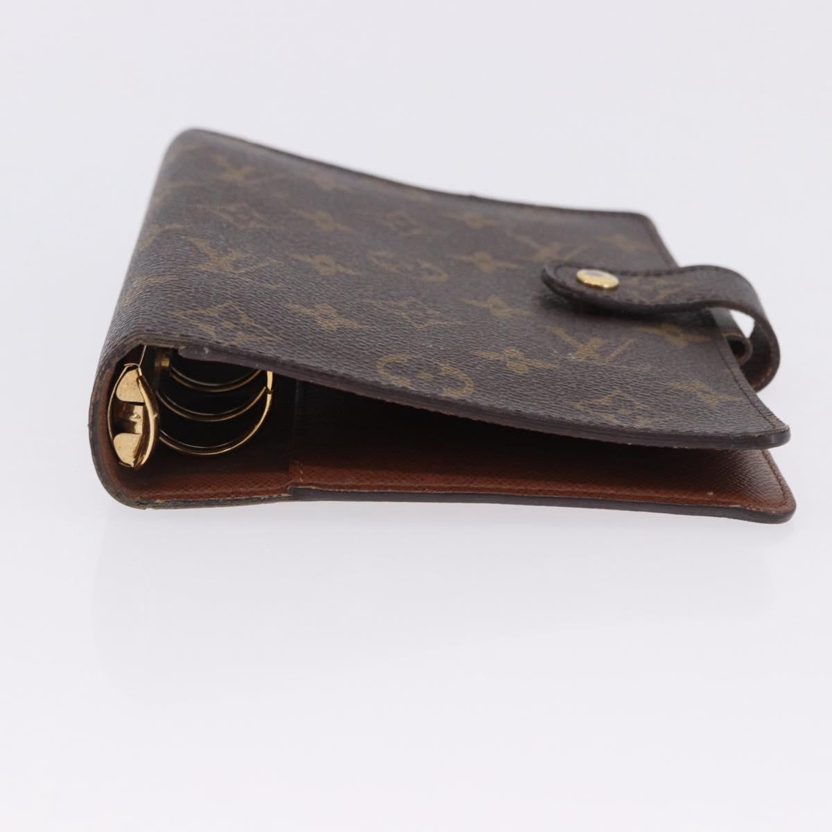 LOUIS VUITTON Monogram Agenda MM Day Planner Cover R20105 LV Auth SW2683
