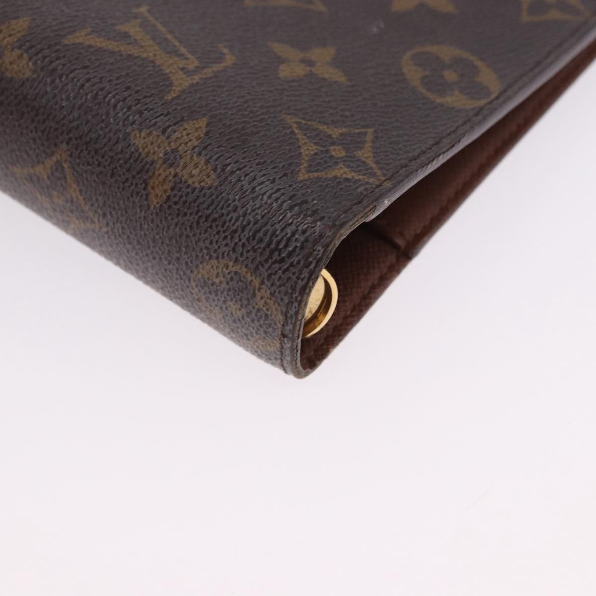 LOUIS VUITTON Monogram Agenda MM Day Planner Cover R20105 LV Auth SW2683