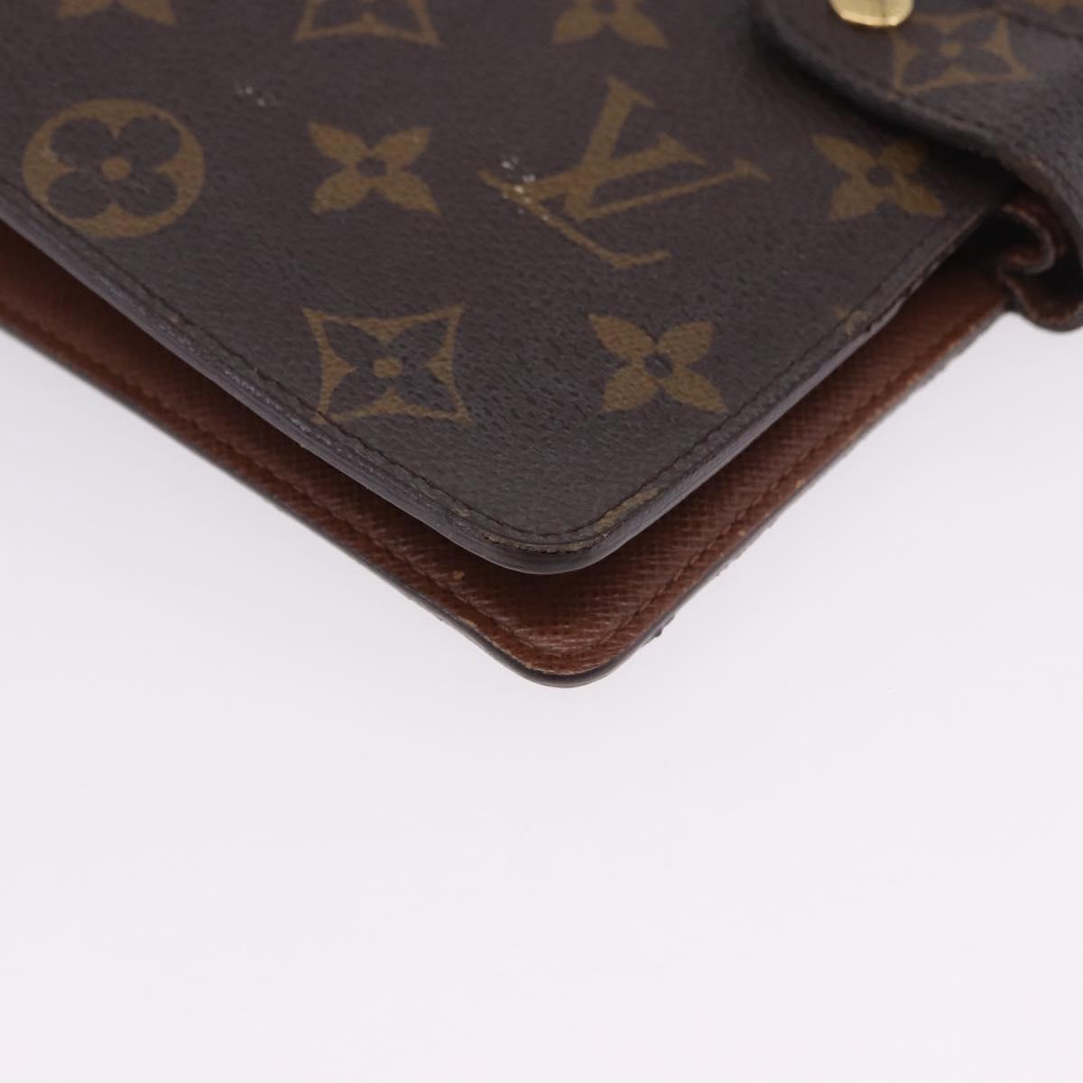 LOUIS VUITTON Monogram Agenda MM Day Planner Cover R20105 LV Auth SW2683