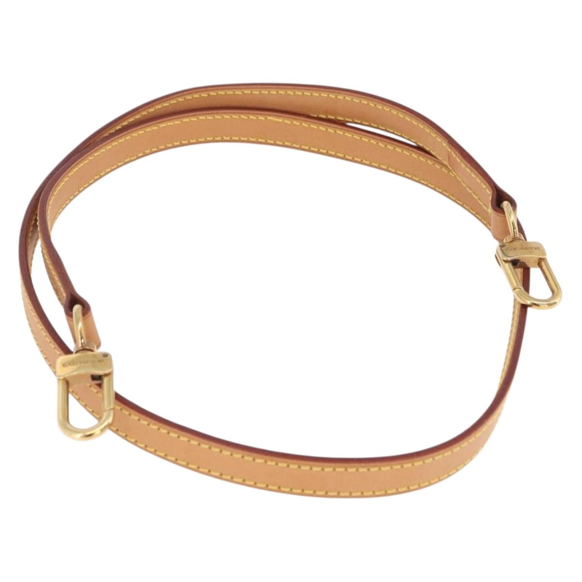 LOUIS VUITTON Shoulder Strap Vachetta leather Beige LV Auth SW2684