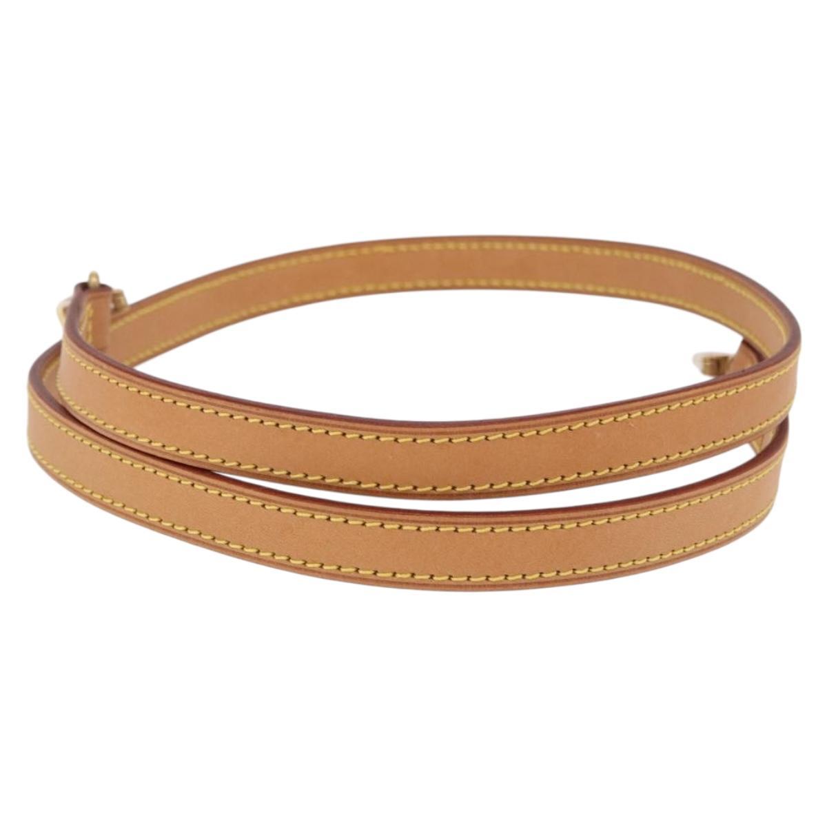 LOUIS VUITTON Shoulder Strap Vachetta leather Beige LV Auth SW2684