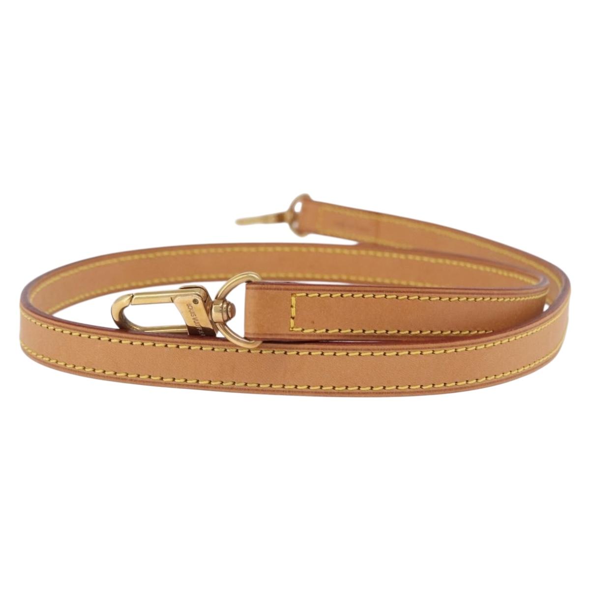 LOUIS VUITTON Shoulder Strap Vachetta leather Beige LV Auth SW2684