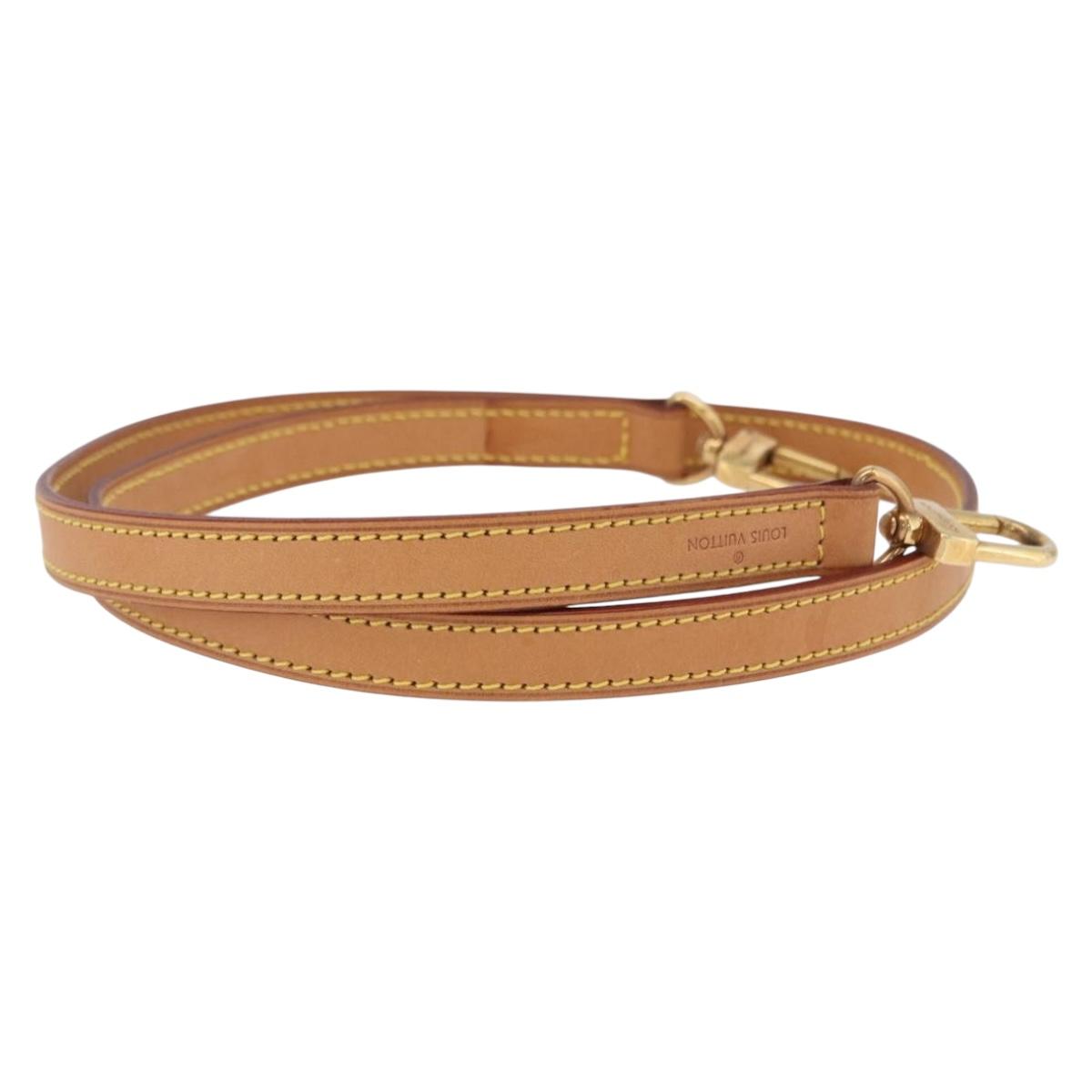 LOUIS VUITTON Shoulder Strap Vachetta leather Beige LV Auth SW2684