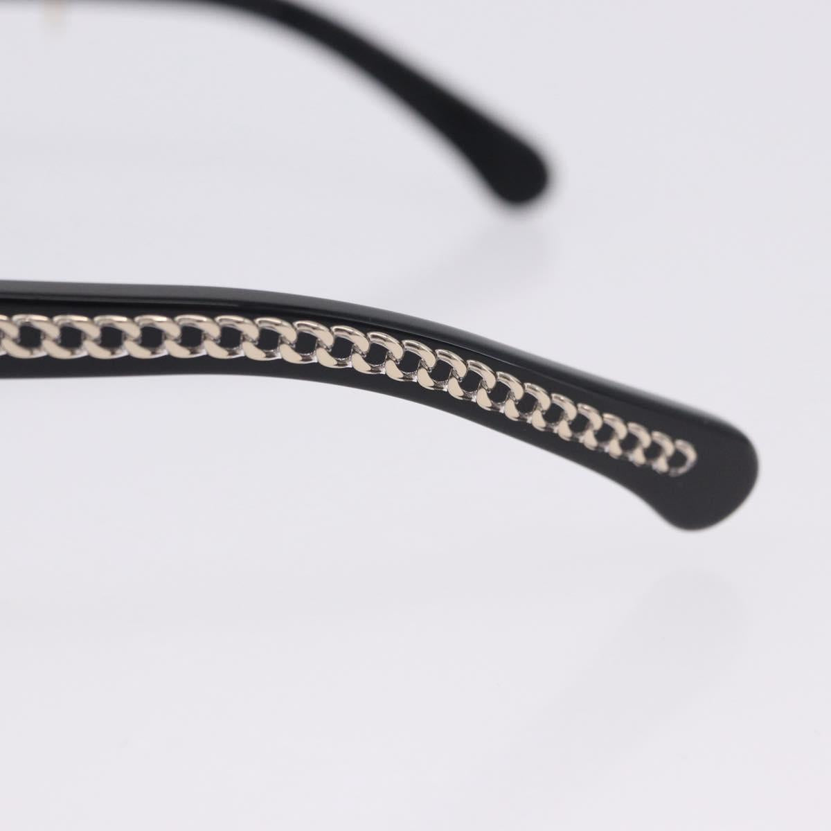 CHANEL COCO Mark Chain Rectangle Shape Sunglasses plastic CC Auth SW2687SAM