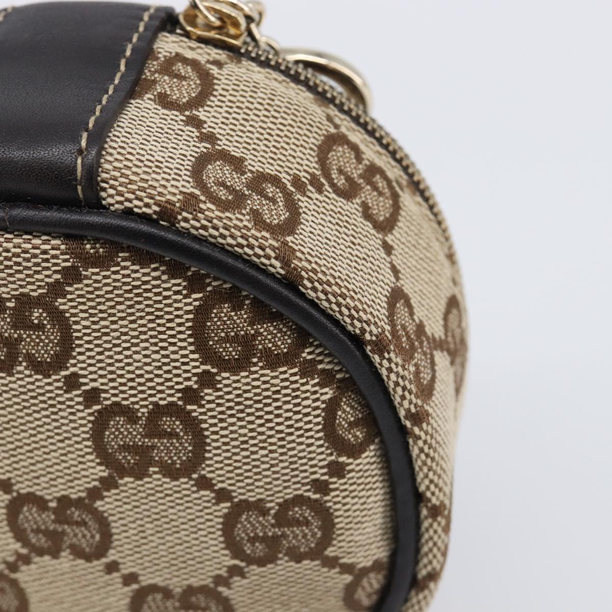 GUCCI GG Canvas Jewelry Case Beige Gold Tone 212247 Auth SW2691V