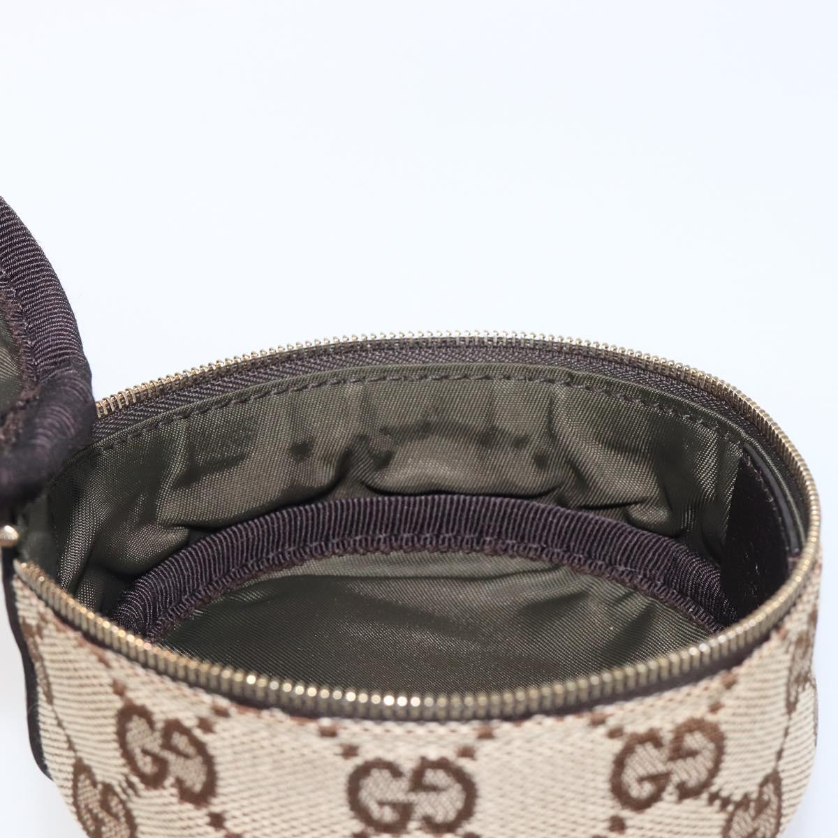 GUCCI GG Canvas Jewelry Case Beige Gold Tone 212247 Auth SW2691V