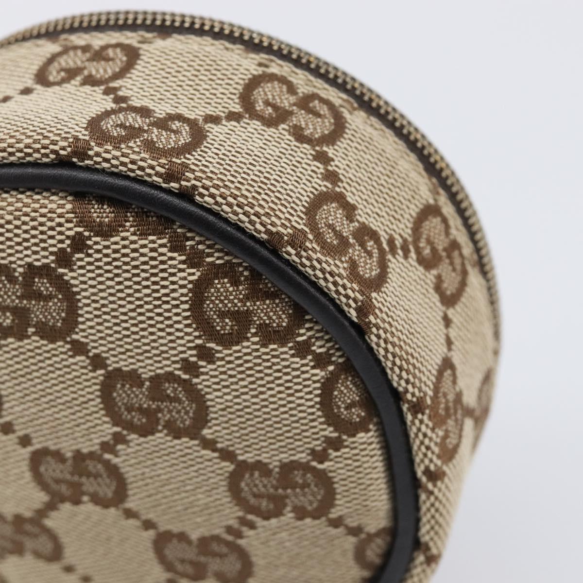 GUCCI GG Canvas Jewelry Case Beige Gold Tone 212247 Auth SW2691V