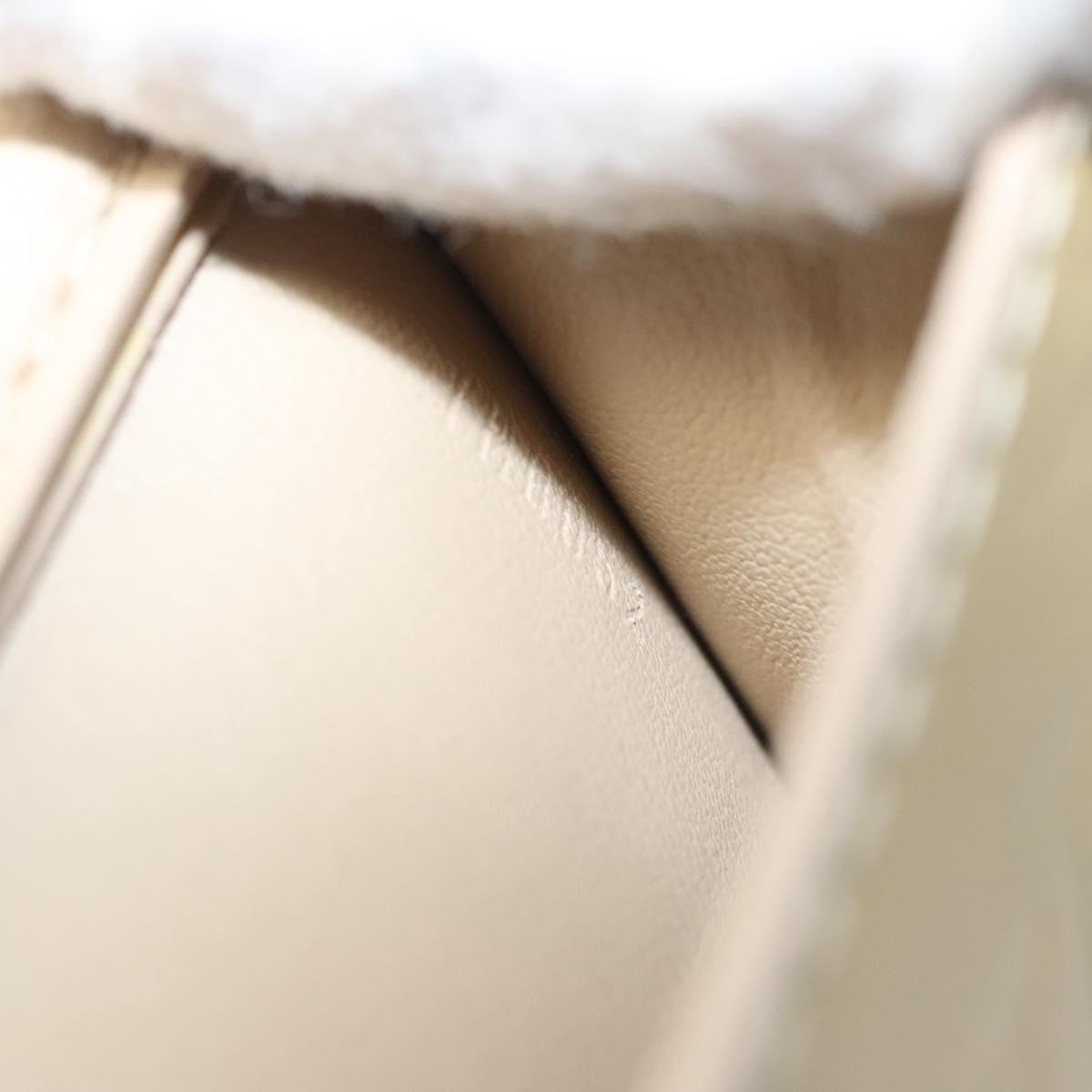 LOUIS VUITTON Monogram Vernis Motto Accessory Pouch Beige M91136 LV Auth sw270