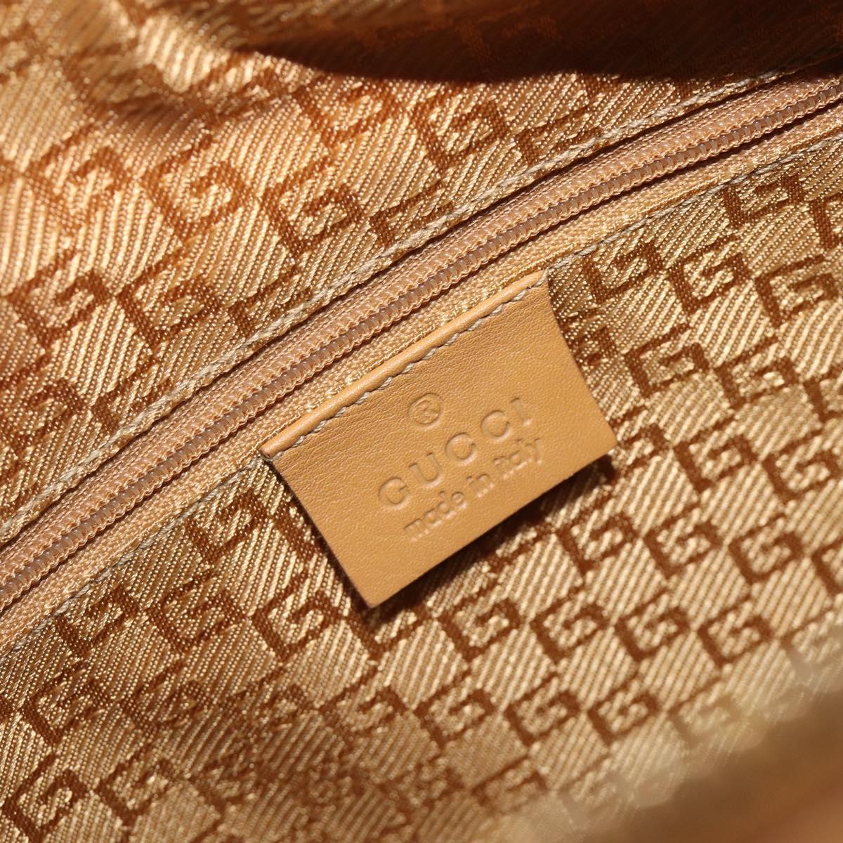 GUCCI Hand Bag Suede Orange Gold Tone 000 0851 Auth SW2761