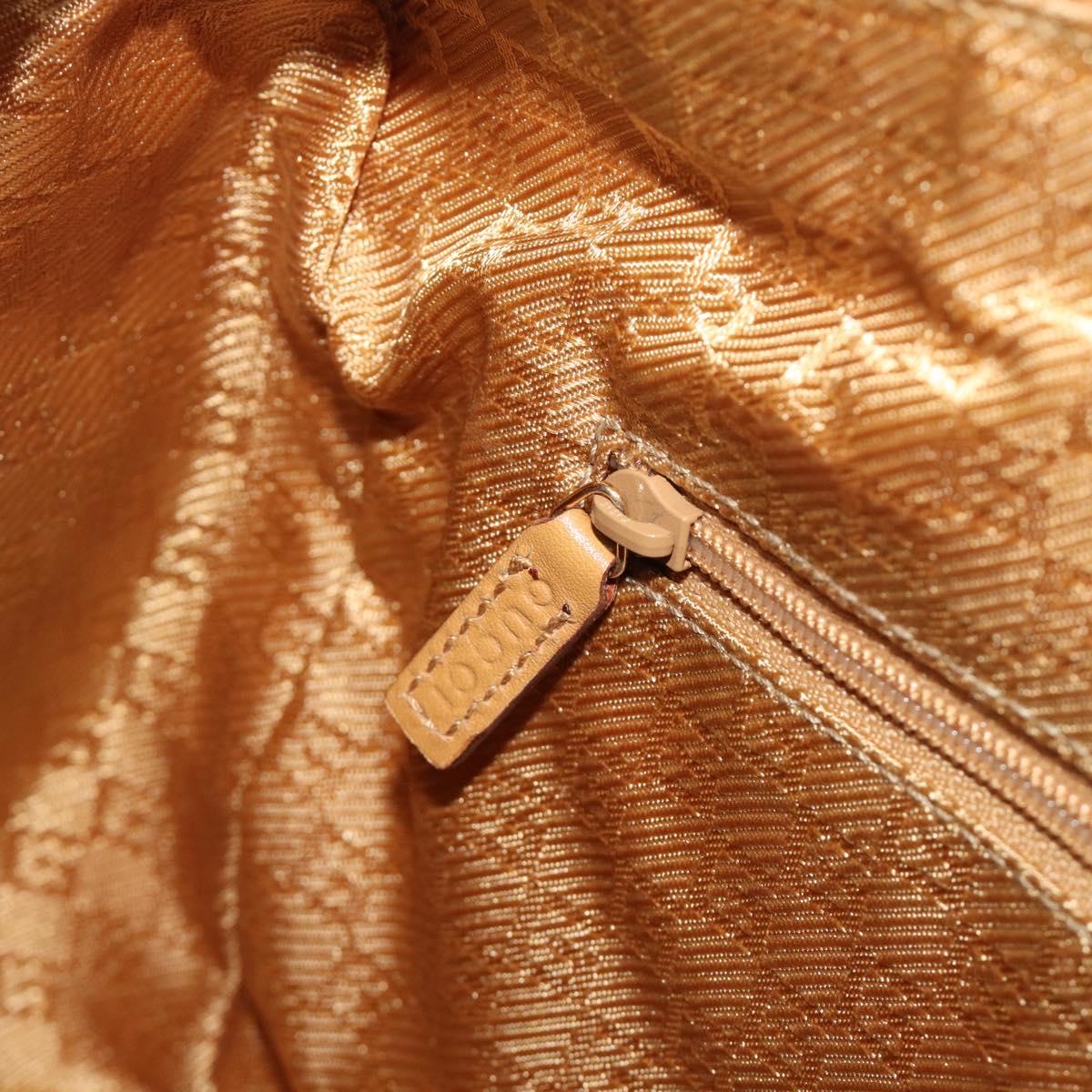 GUCCI Hand Bag Suede Orange Gold Tone 000 0851 Auth SW2761