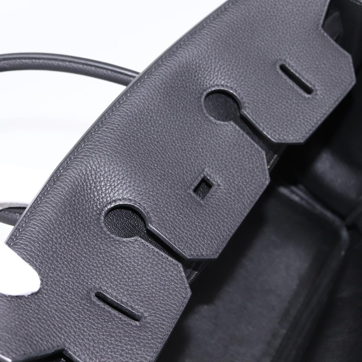 HERMES Birkin 35 Hand Bag Togo leather Black Silver Auth SW2762SM