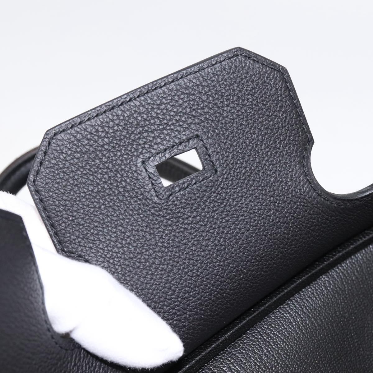 HERMES Birkin 35 Hand Bag Togo leather Black Silver Auth SW2762SM