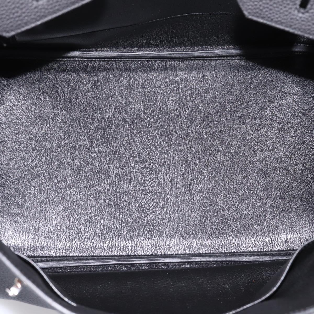 HERMES Birkin 35 Hand Bag Togo leather Black Silver Auth SW2762SM