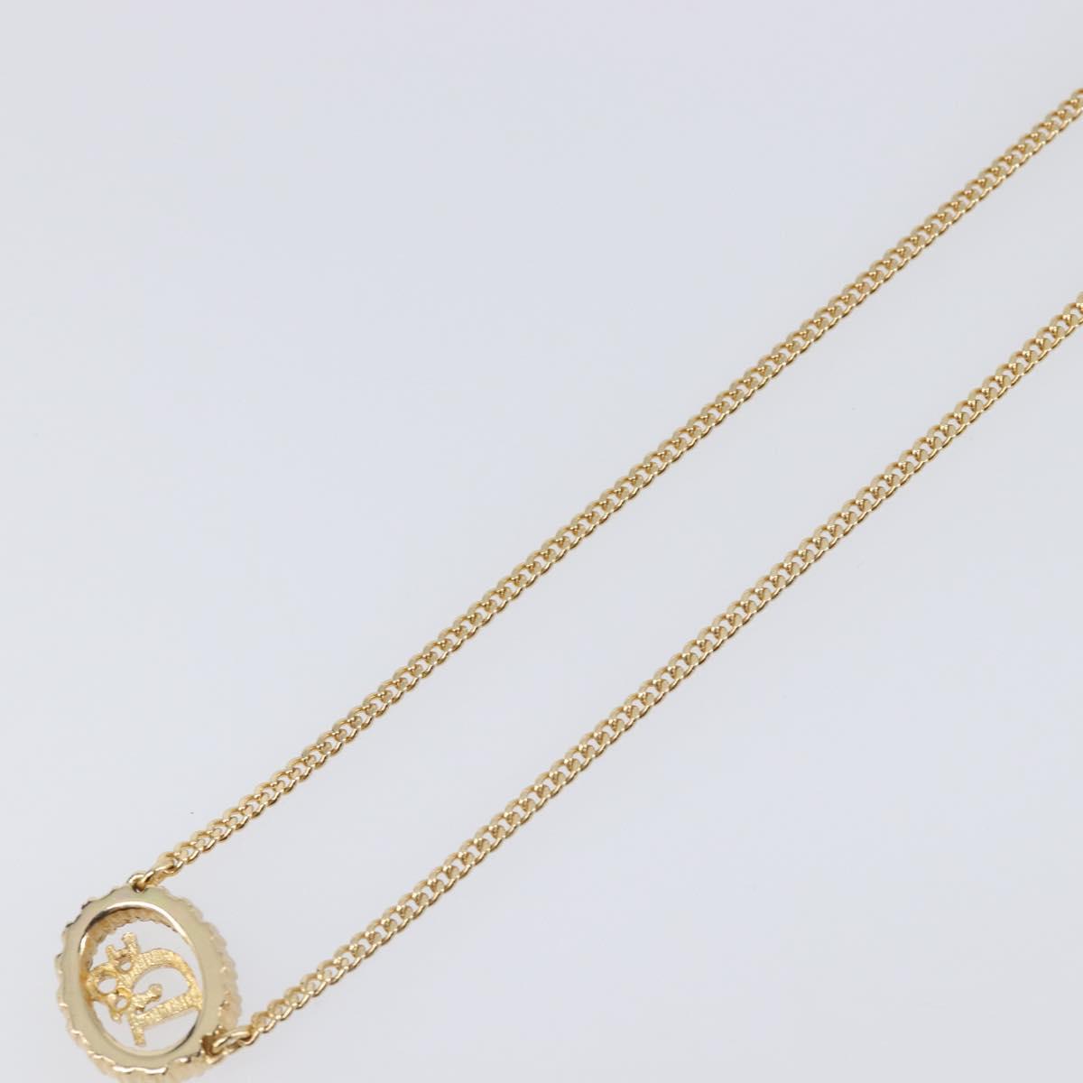 Christian Dior Necklace metal Gold Tone Auth SW2795V