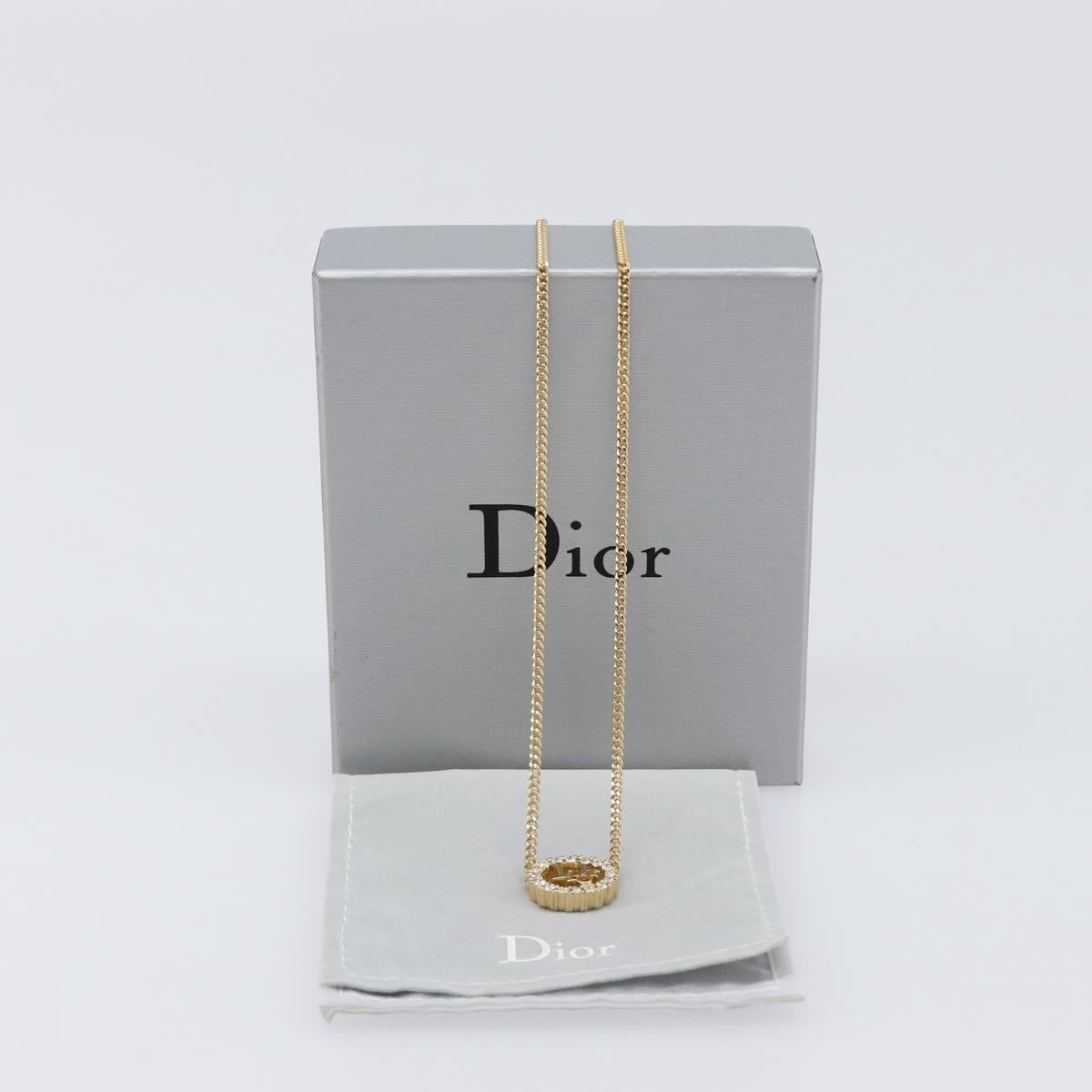 Christian Dior Necklace metal Gold Tone Auth SW2795V