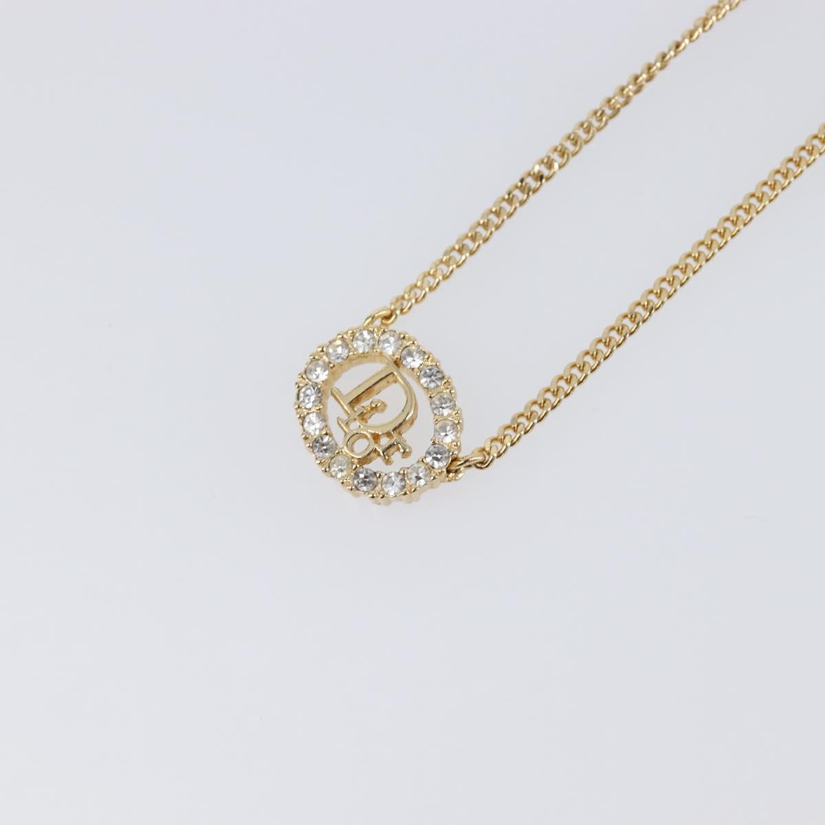 Christian Dior Necklace metal Gold Tone Auth SW2795V