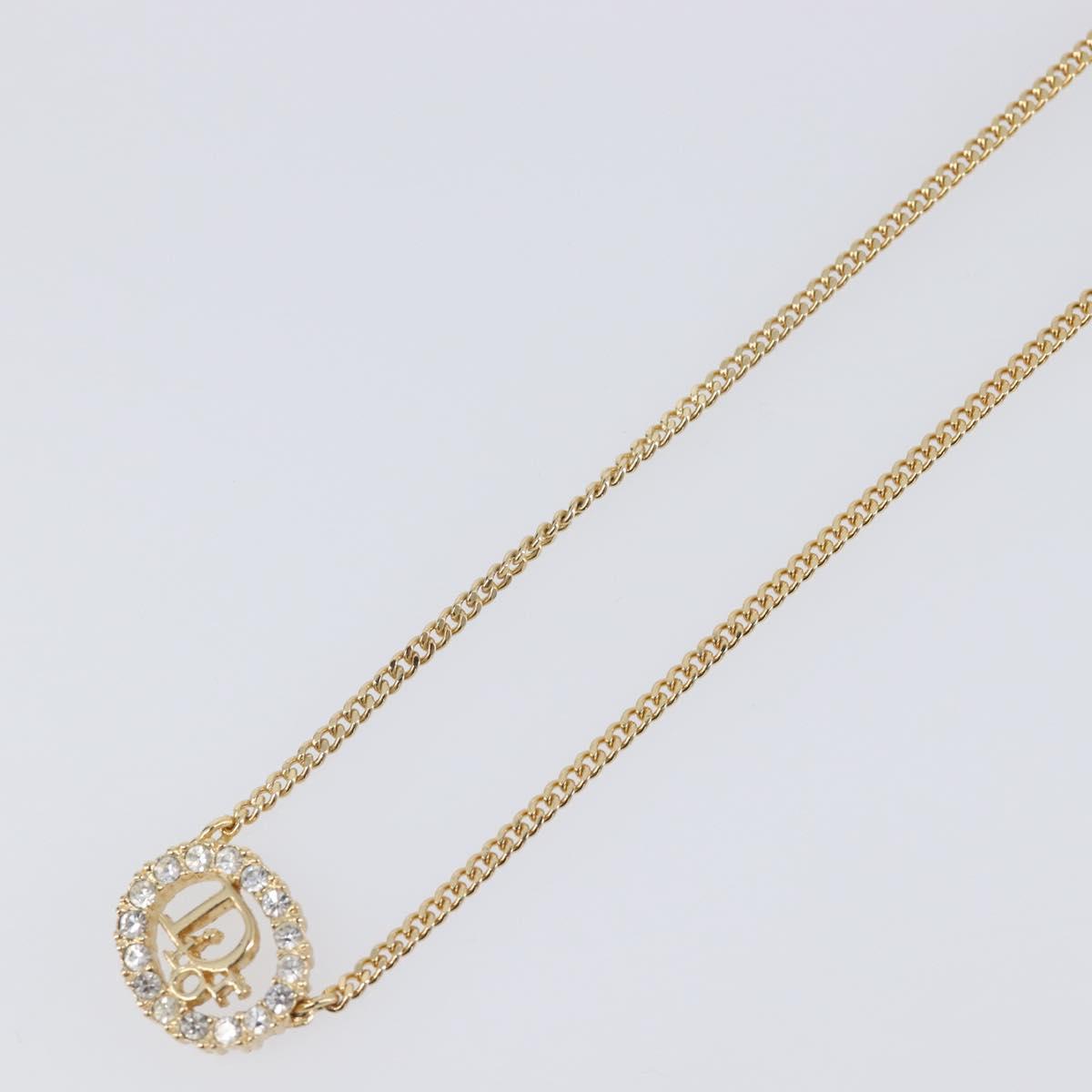 Christian Dior Necklace metal Gold Tone Auth SW2795V