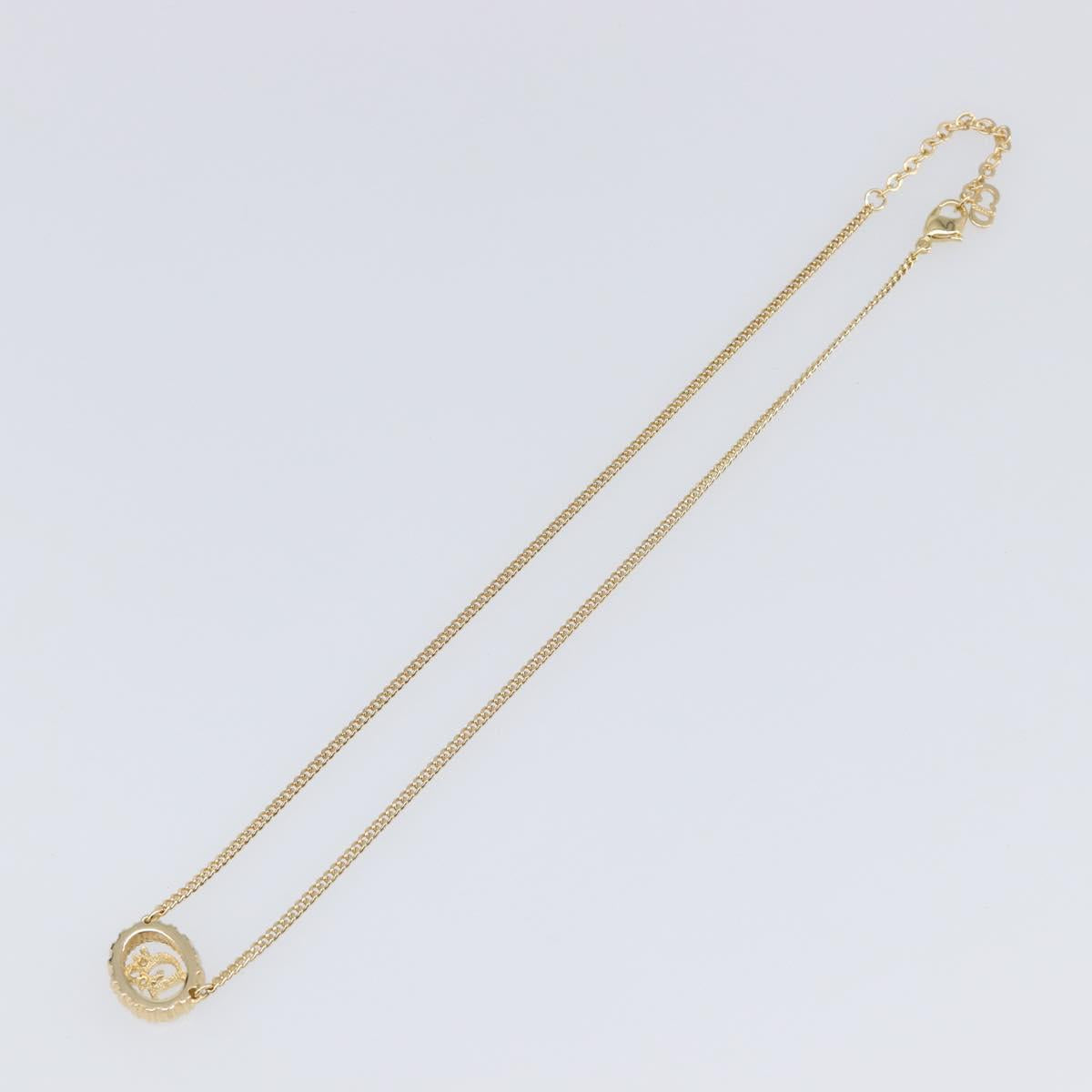 Christian Dior Necklace metal Gold Tone Auth SW2795V