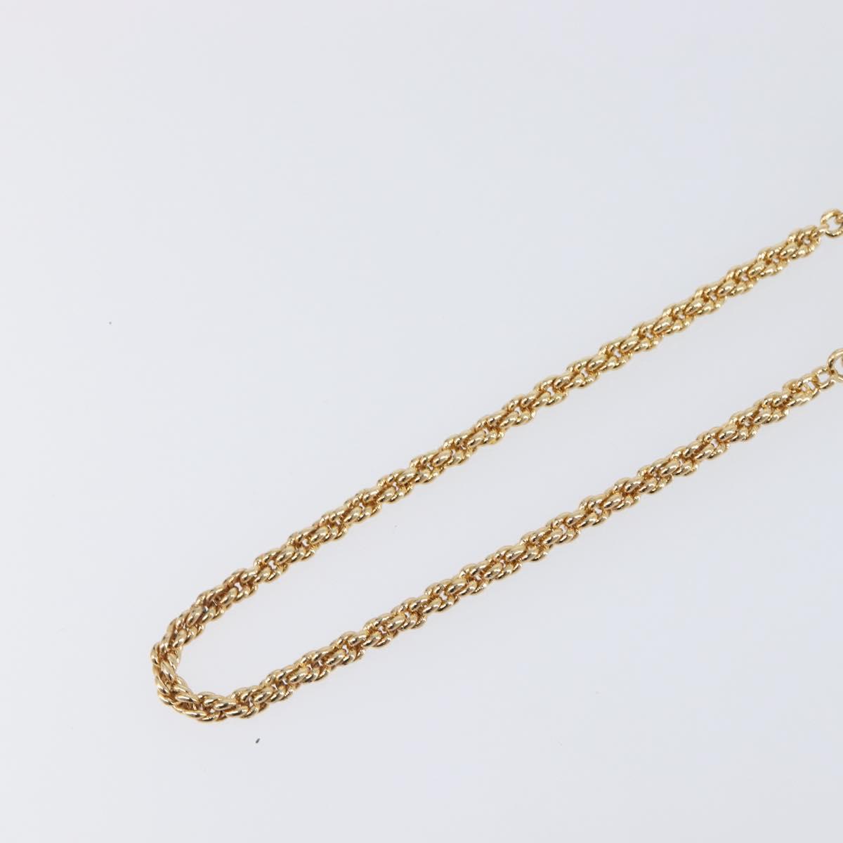 Christian Dior Necklace metal Gold Tone Auth SW2796V