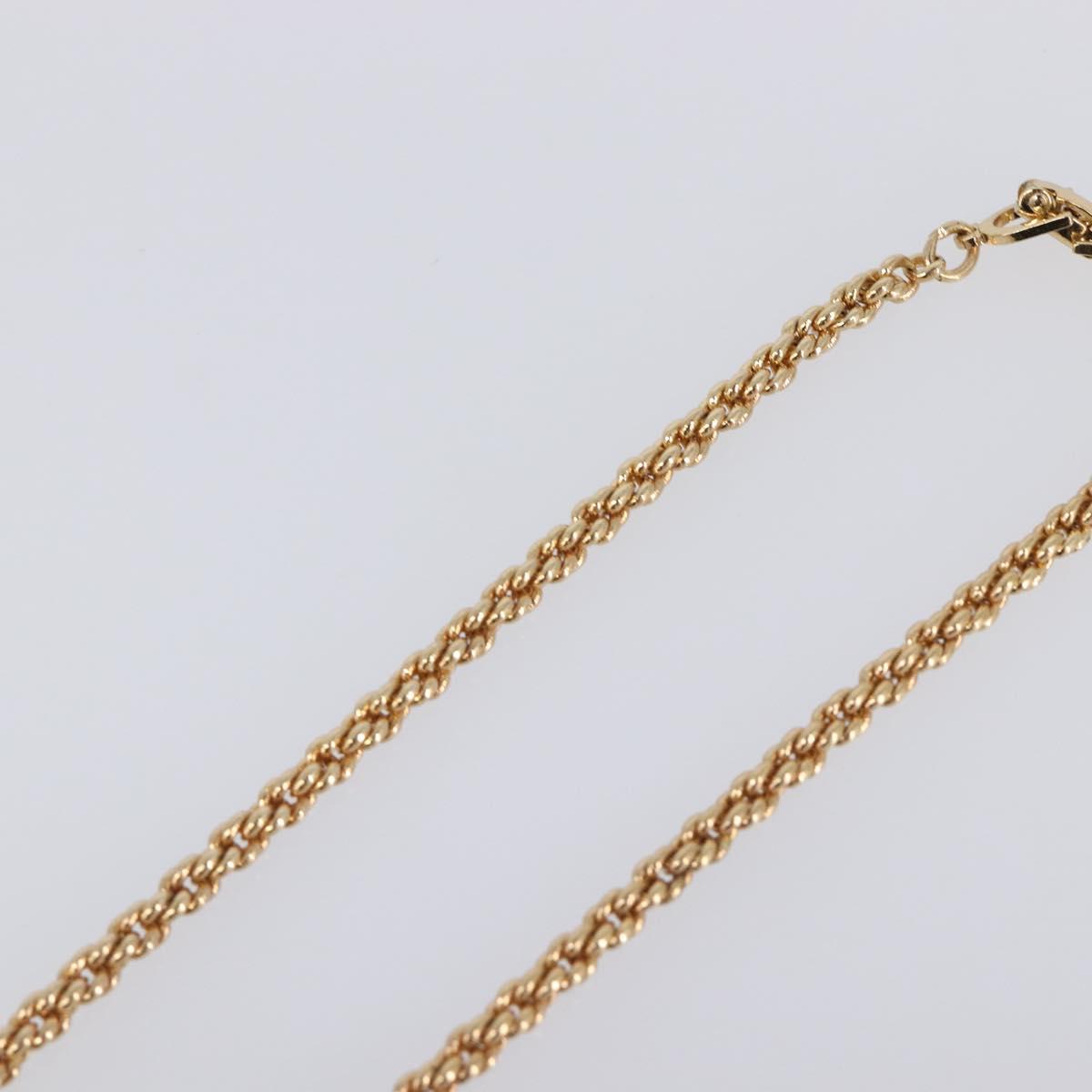Christian Dior Necklace metal Gold Tone Auth SW2796V