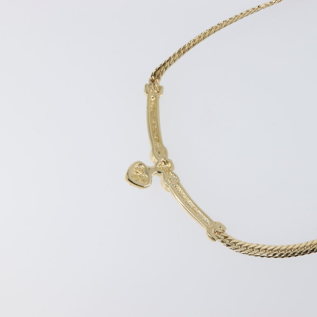 Christian Dior Necklace metal Gold Auth SW2798V