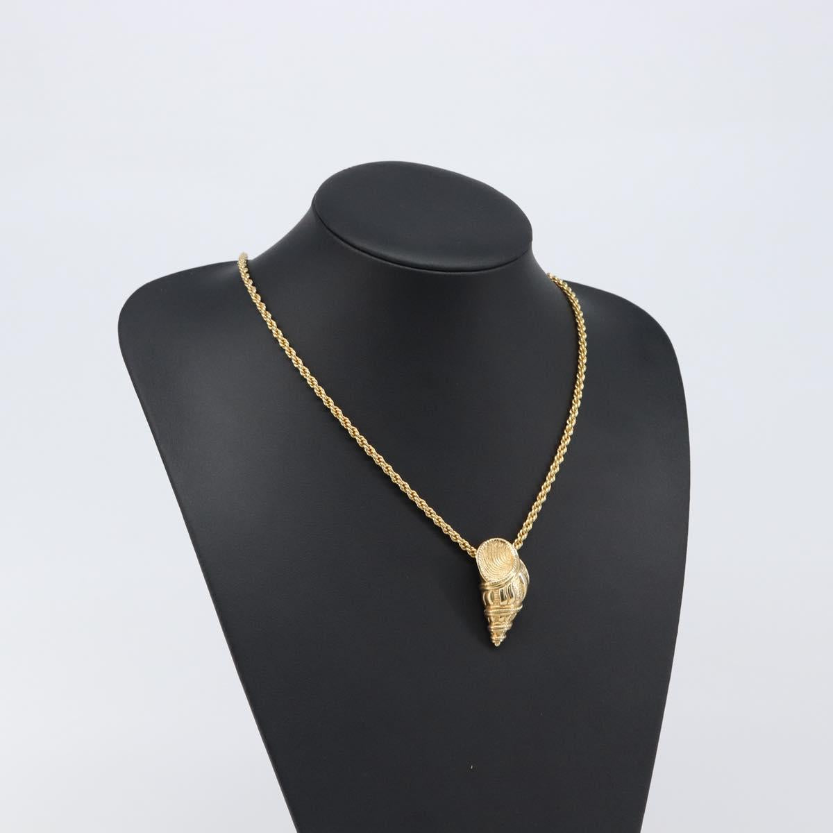 Christian Dior Necklace metal Gold Auth SW2802
