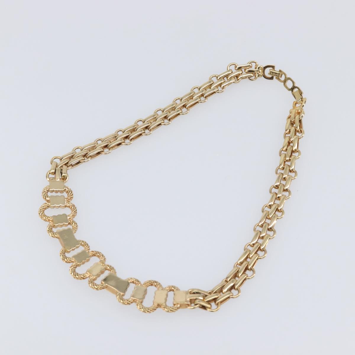 Christian Dior Necklace metal Gold Tone Auth SW2803