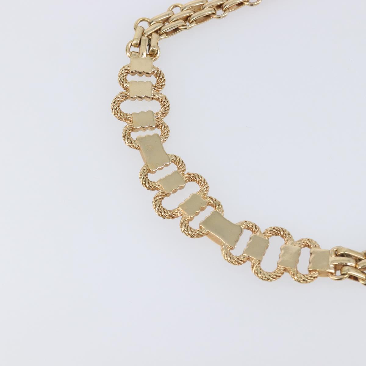 Christian Dior Necklace metal Gold Tone Auth SW2803