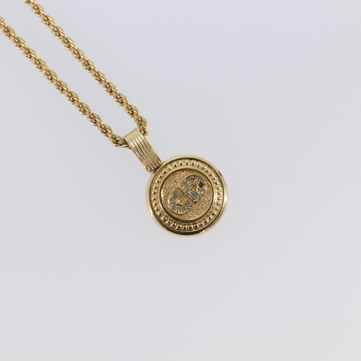 Christian Dior Necklace metal 3 Set Gold Auth SW2804