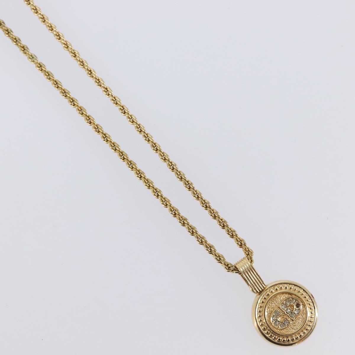 Christian Dior Necklace metal 3 Set Gold Auth SW2804
