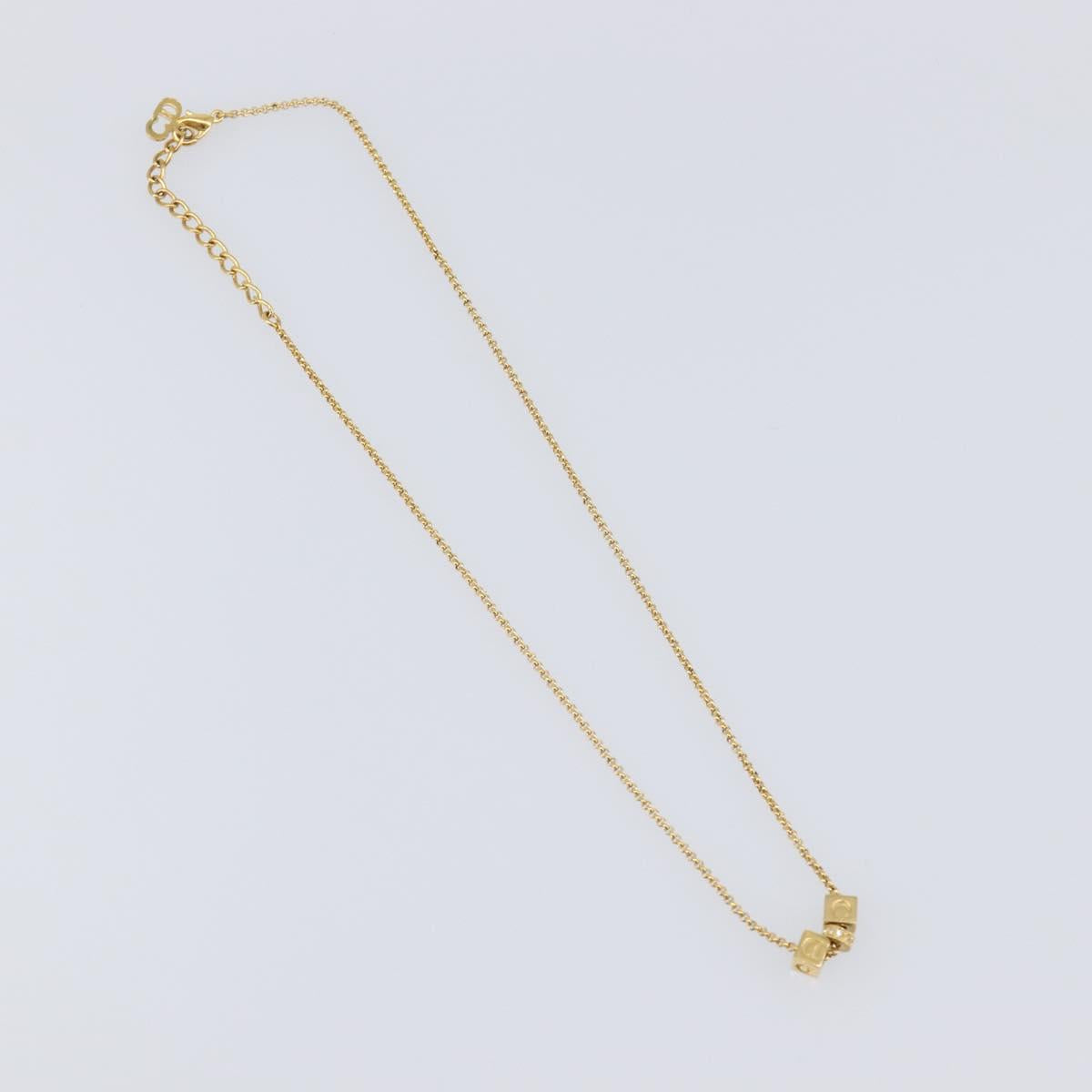 Christian Dior Necklace metal 3 Set Gold Auth SW2804