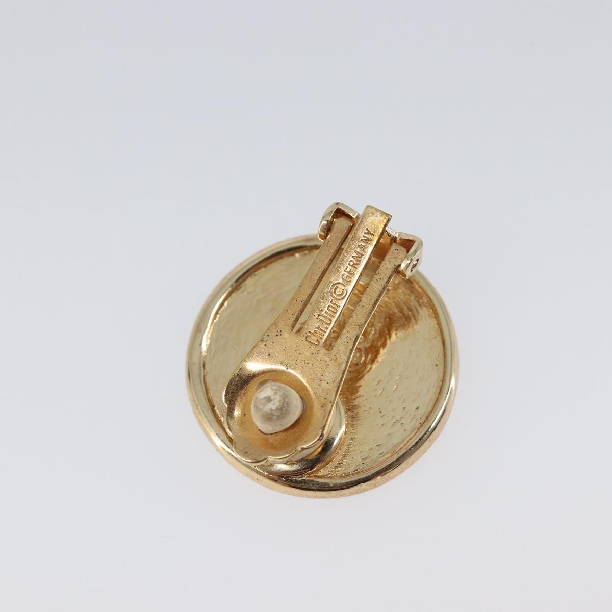 Christian Dior Earring metal Gold Auth SW2807