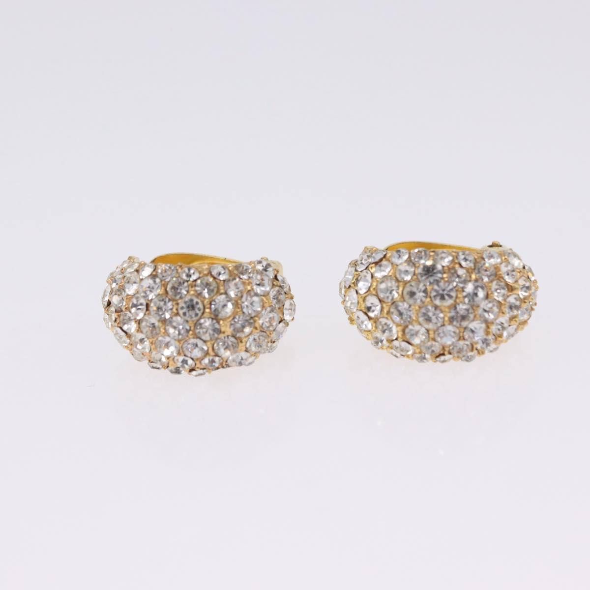 Christian Dior Earring metal 3 Set Gold Tone Auth SW2808