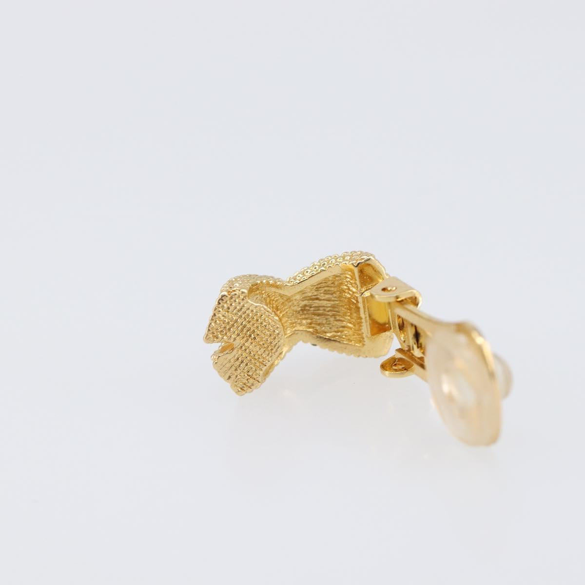 Christian Dior Earring metal Gold Tone Auth SW2809