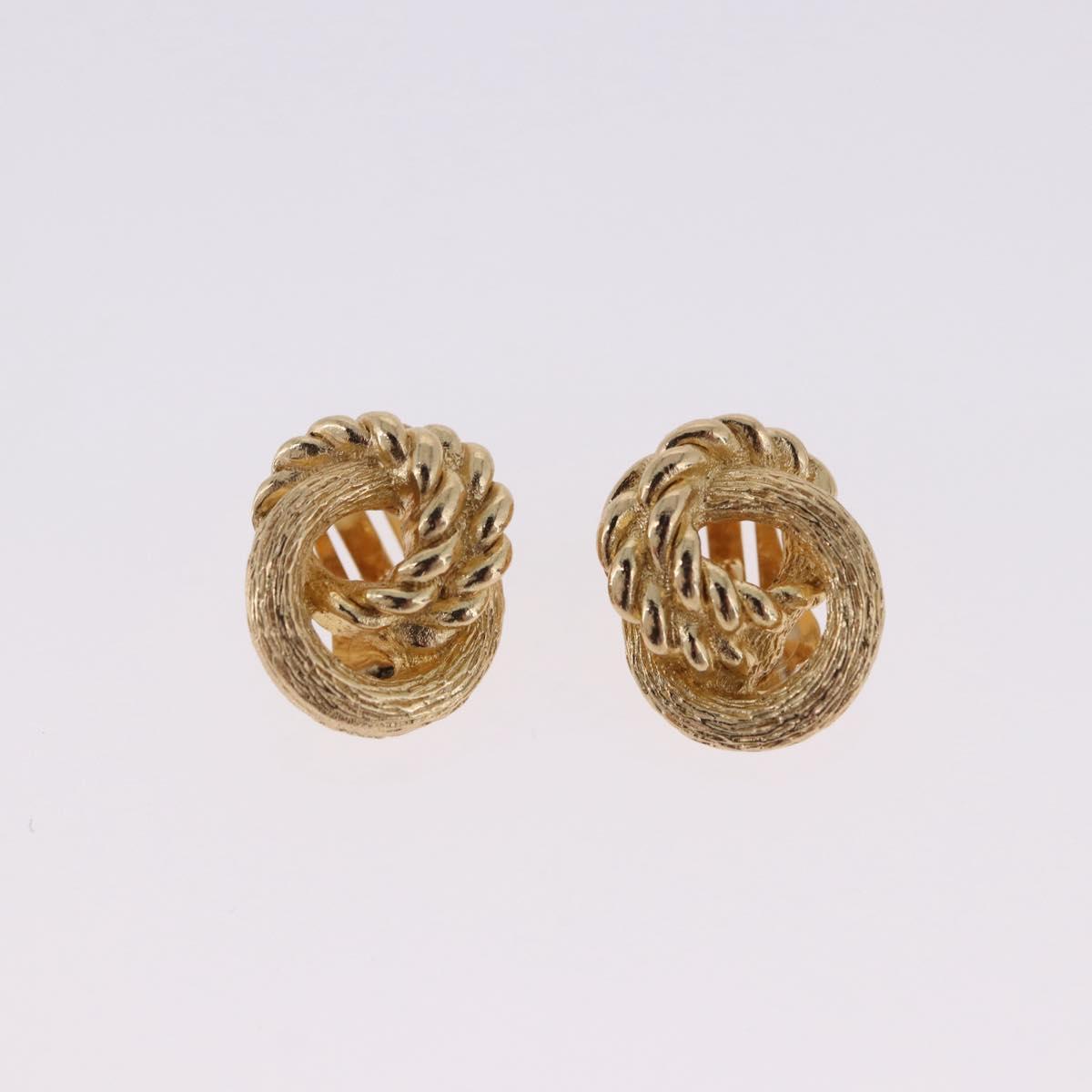 Christian Dior Earring metal 3 Set Gold Tone Auth SW2810