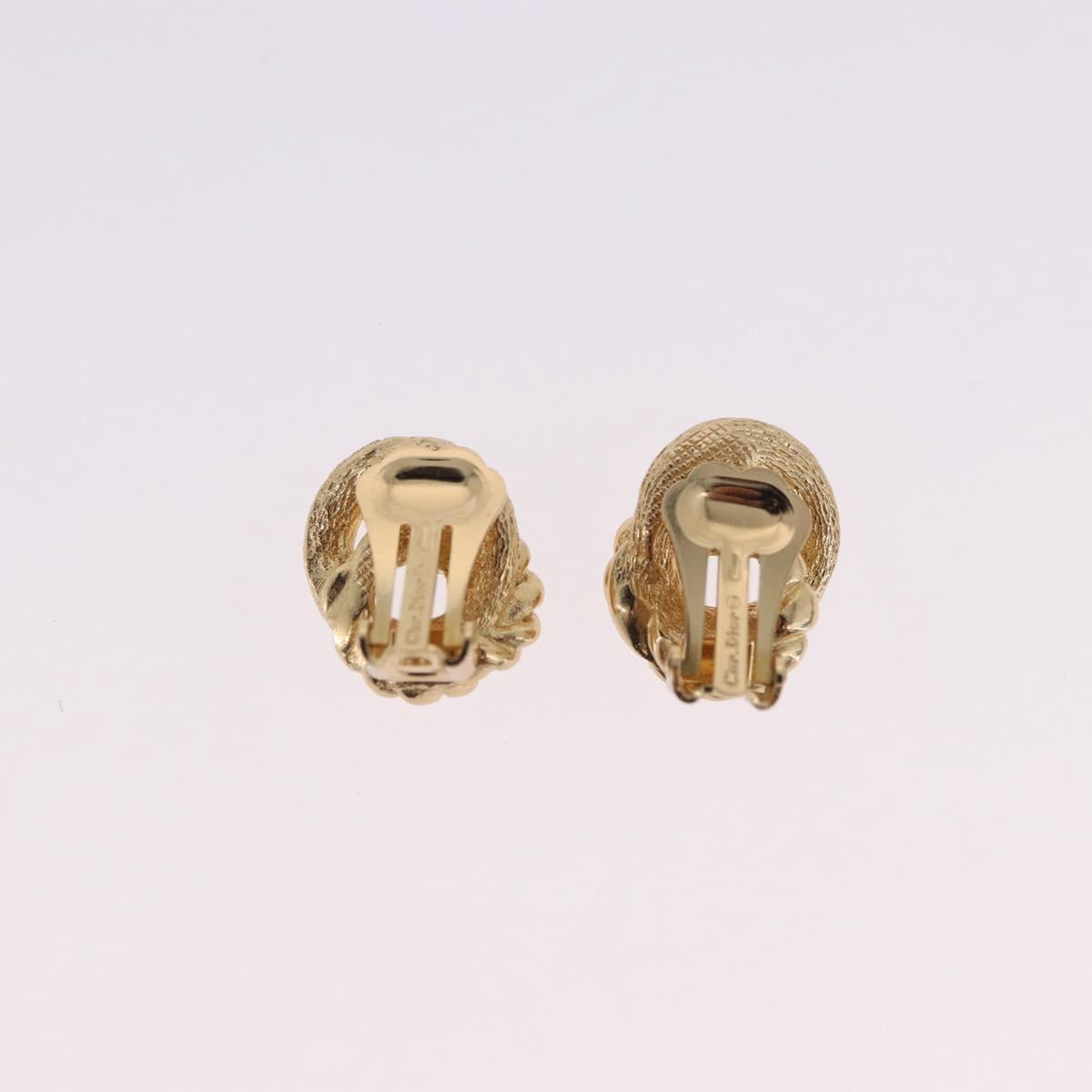 Christian Dior Earring metal 3 Set Gold Tone Auth SW2810