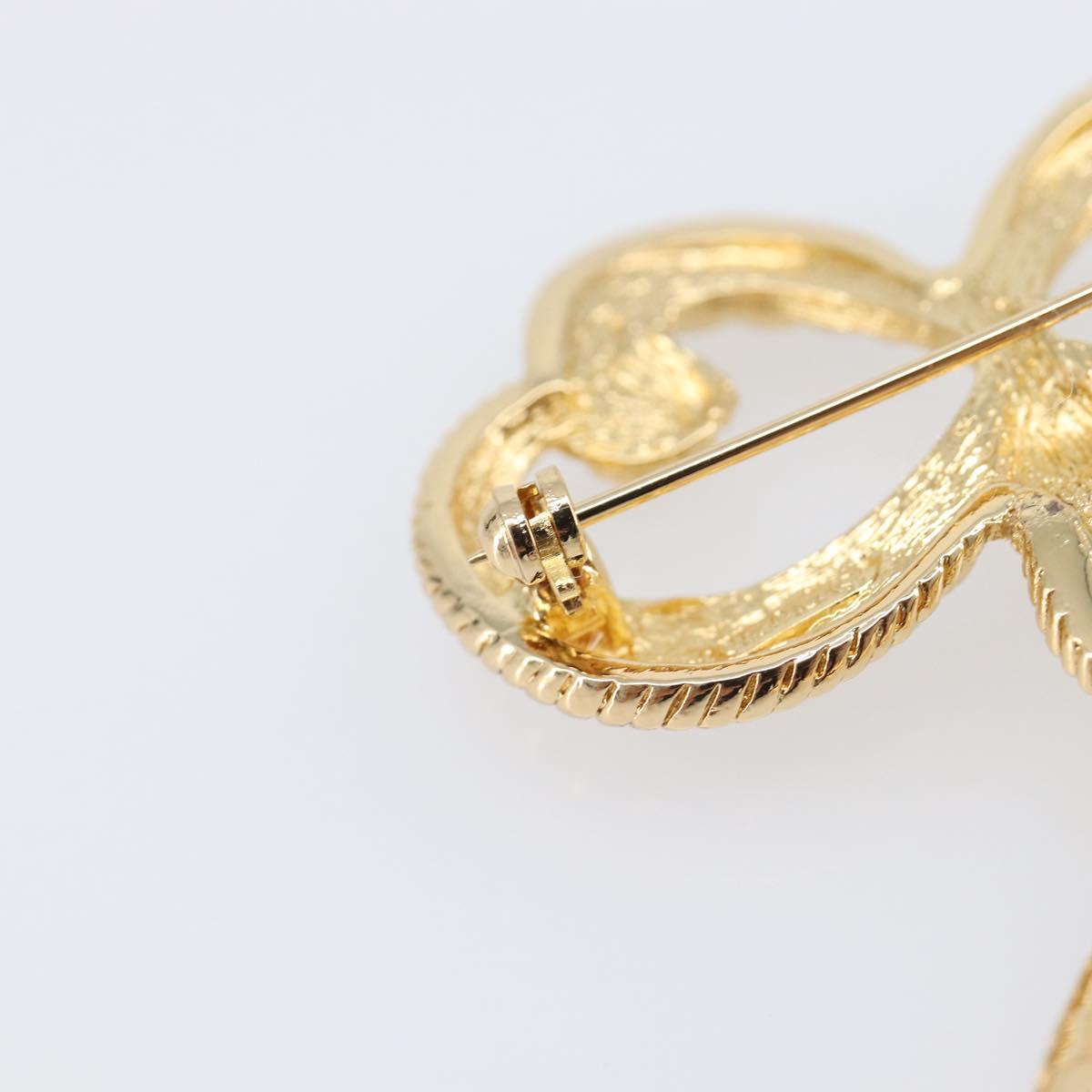Christian Dior Brooch metal Gold Tone Auth SW2811