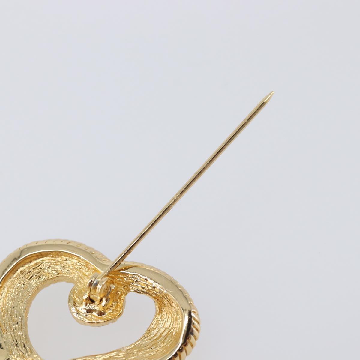 Christian Dior Brooch metal Gold Tone Auth SW2811