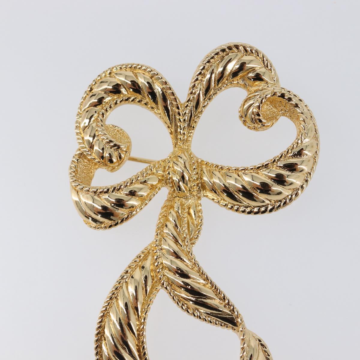 Christian Dior Brooch metal Gold Tone Auth SW2811