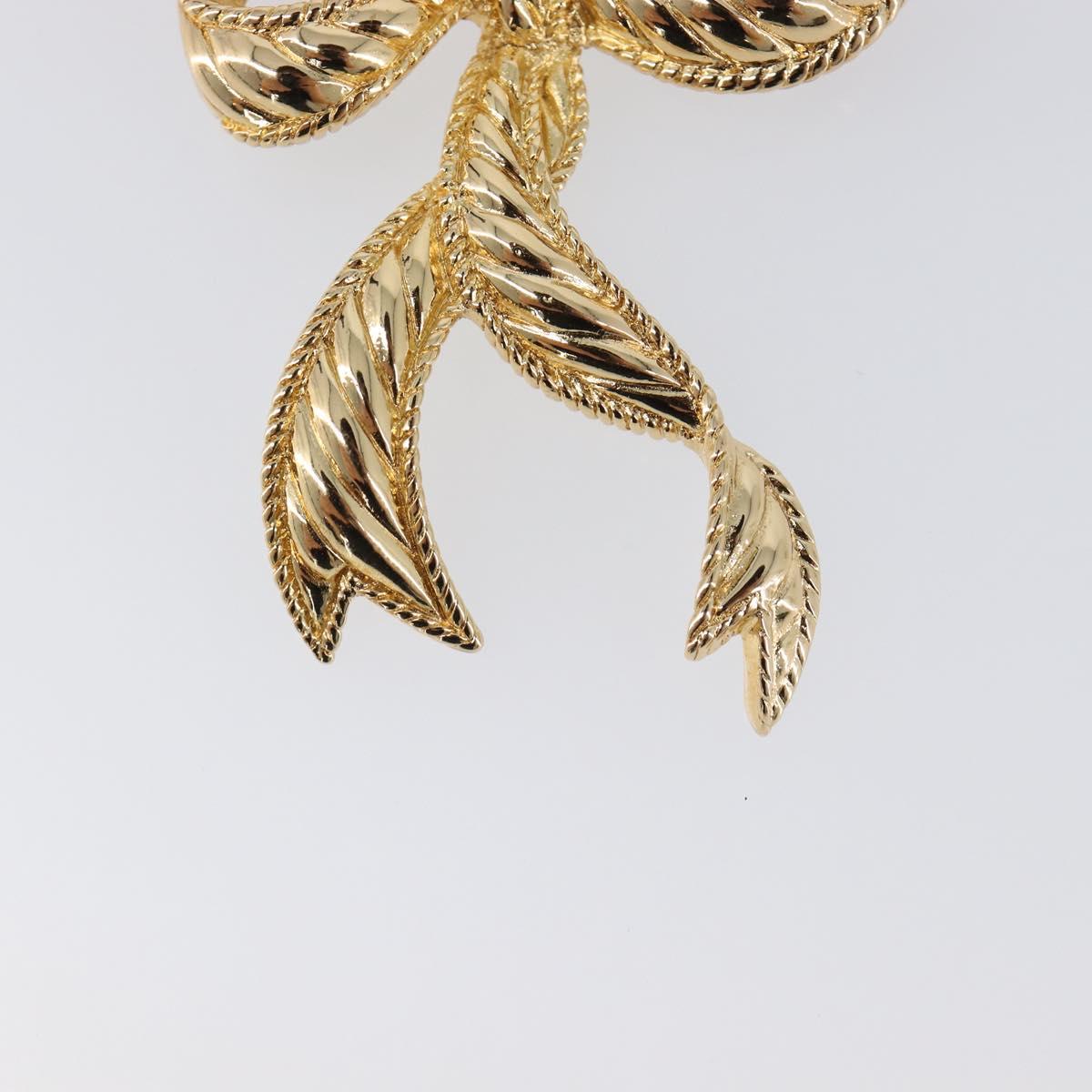 Christian Dior Brooch metal Gold Tone Auth SW2811