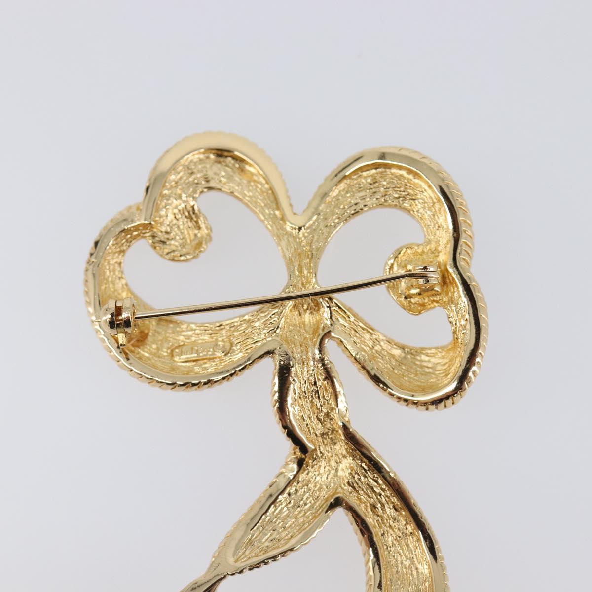 Christian Dior Brooch metal Gold Tone Auth SW2811