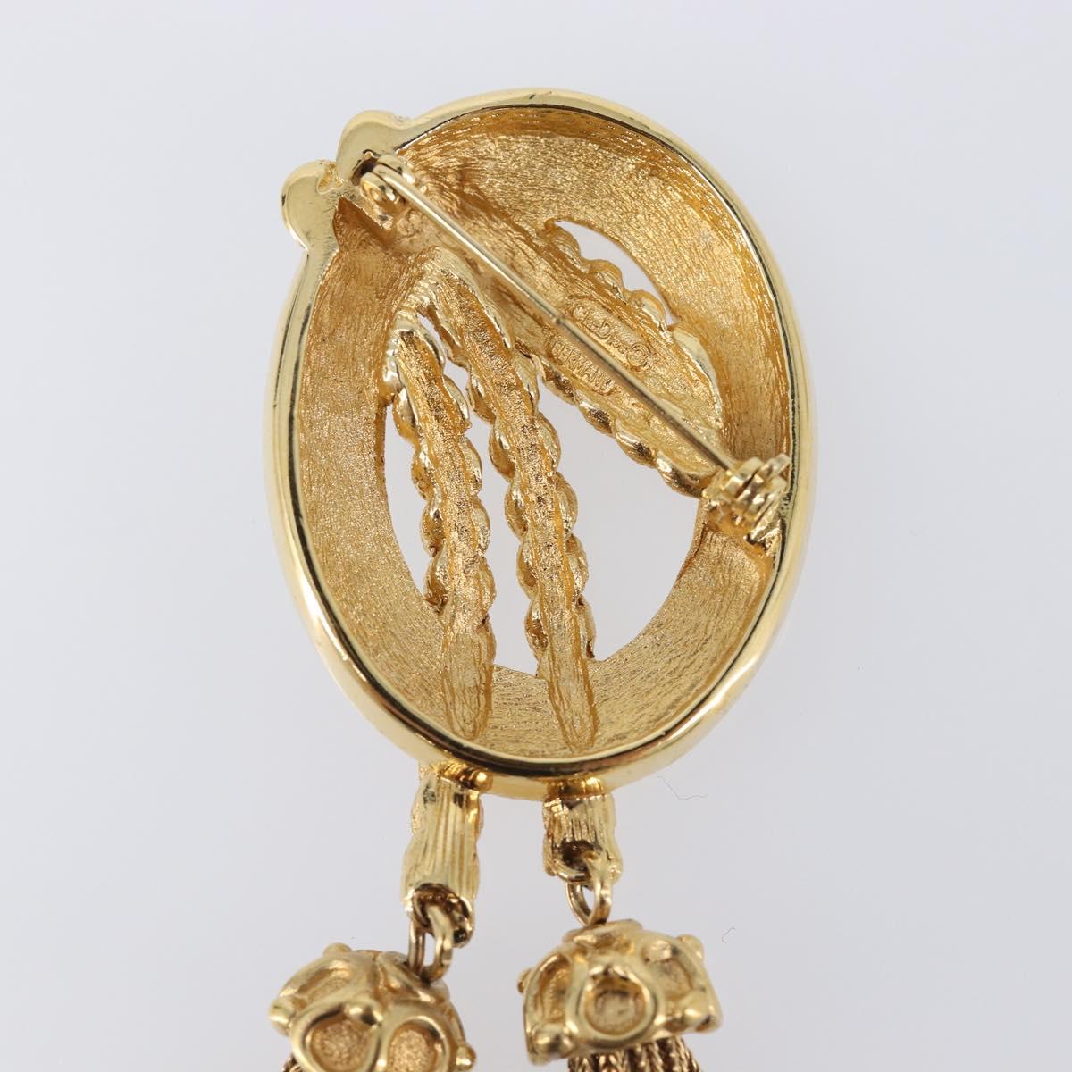 Christian Dior Brooch metal Gold Tone Auth SW2813V